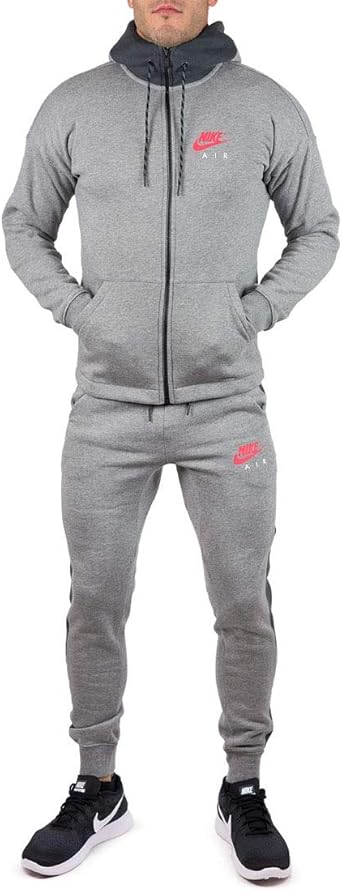 Nike Air NSW Mens Full Tracksuit Set Medium Grey