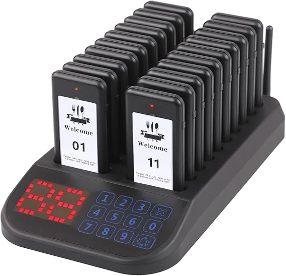 Restaurant Pager System, 20 Beepers, Wireless Calling System