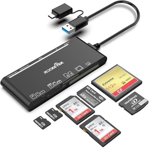 USB C USB3.0 SD Multi Card Reader, 7 IN 1 Multi Card Reader NEW