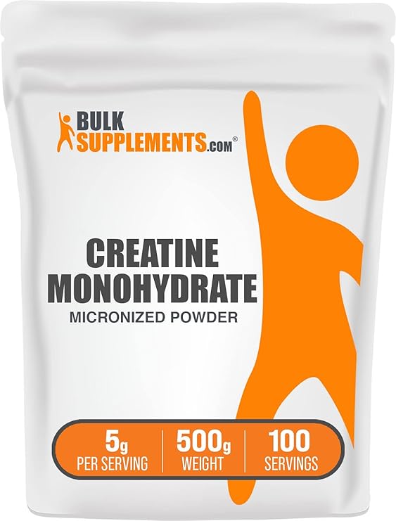 Creatine Monohydrate Powder - Micronized Creatine Powder, Unflavored - Pure & Gluten Free, 5g per Serving, 500g (1.1 lbs) (Pack of 1)