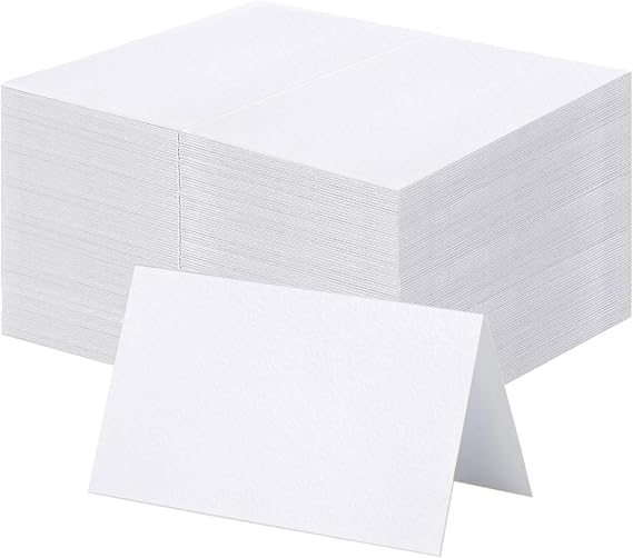 60 Pcs Premium Place Cards, 2x3.5in Small Tent Cards, Blank Fillable Banquet Seat Card, Name Card, Escort Cards, Table Card, Wedding Place Cards for Wedding, Table, Dinner Parties