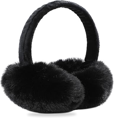 Aurya Winter Earmuffs for Kids, Foldable Fluffy Ear Warmer Girls & Boys Outdoor Adjustable Headband Ear Covers