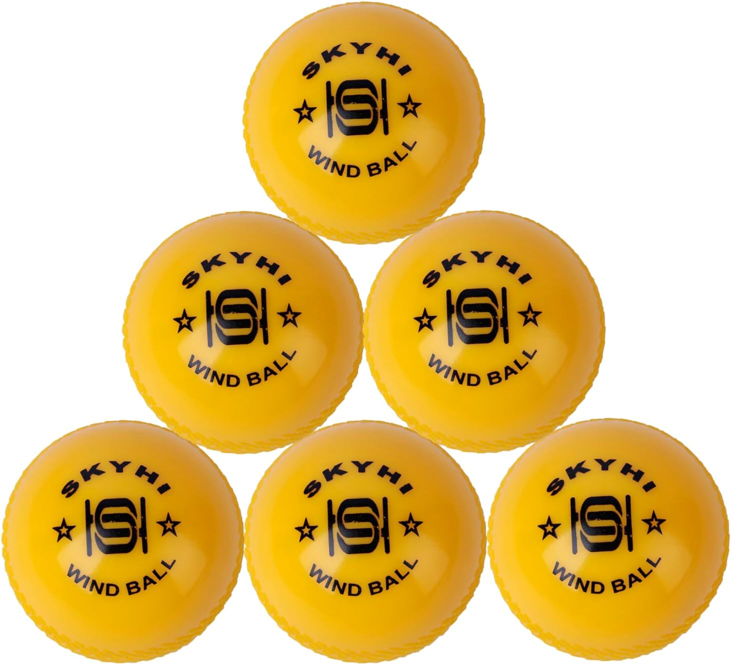 SKYHI Wind Cricket Balls - Soft Practice Training Wind Cricket Balls for Indoor & Outdoor - Soft Practice Training Cricket Ball for Cricket Coaching Bowling Pack of 6