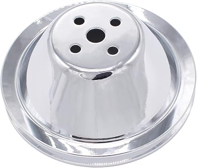 1 Pcs Polished Short Water Pump Pulley SWP Single-Groove For Small Block Chevy SBC 267 305 400