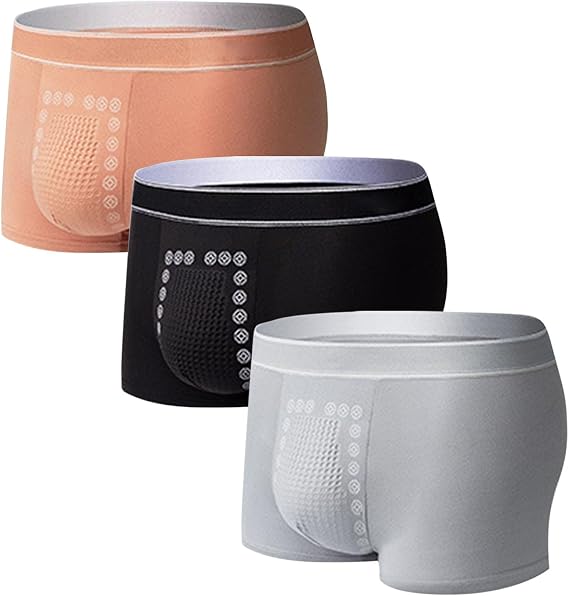 Mens Boxer Briefs Sexy Fashion Cool Moisture-Wicking Underwear Breathable Stretch Lightweight Athletic Boxers 3-Pack