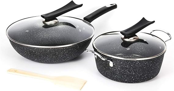 Pot Set Non-Stick Cookware Set for Professional Pans and Pans Including Cookers Cookware Cooking Set(B)