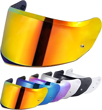 VCOROS Stream II Visor Helmet Face Shield Helmet Tinted Visor FF808 Repalcement Motorcycle Helmets Visor Accessories (Chrome Red)