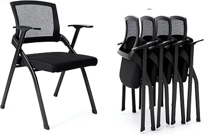 10Pack Foldable Office Chair with Mesh Back,Stackable Conference Room Chair,Office Folding Chair,Conference Room Chair, Office Guest & Reception & Meeting Chair