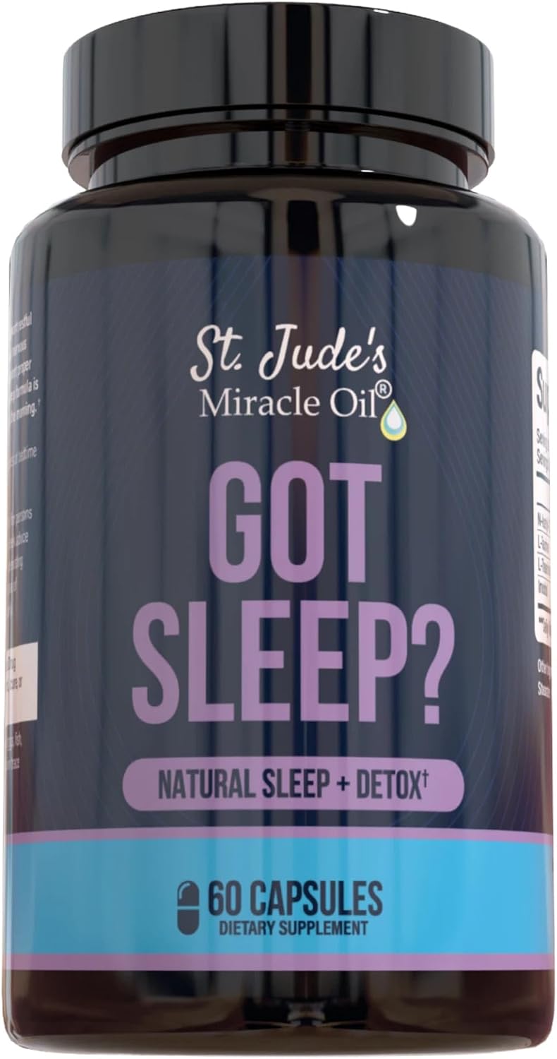 St. Judes Miracle Oil Got Sleep? Sleep & Detox, Sleep Aid for Restful Sleep -Melatonin Free, Supports Restful Sleep & Recovery, 30 Day Supply