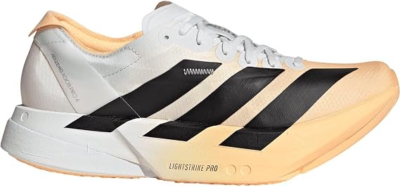 adidas Men's Adizero Adios Pro 3 Shoes, Acid Orange/Core Black/Crystal White, 7.5