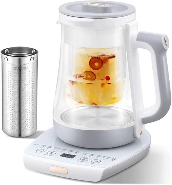 Electric Kettle, Glass, Kettle Hell Spot Temperature Control, Multi-functional Electric Tea Maker, Tea Flower Teapot, Electric Kettle, Glass Kettle, 1.8 L; Transparent, Stylish, Electronic Kettle,