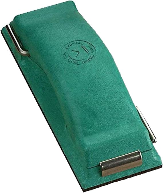 Sanding Block Preppin Weapon | Hand Sander Great For Big Hands Or Sore Joints | Reuse Sandpaper Over And Over | Wet Or Dry Sand Wood Or Autobody Much Faster | Green