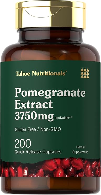 Tahoe Nutritionals Pomegranate Extract | 200 Capsules | Non-GMO & Gluten Free Supplement