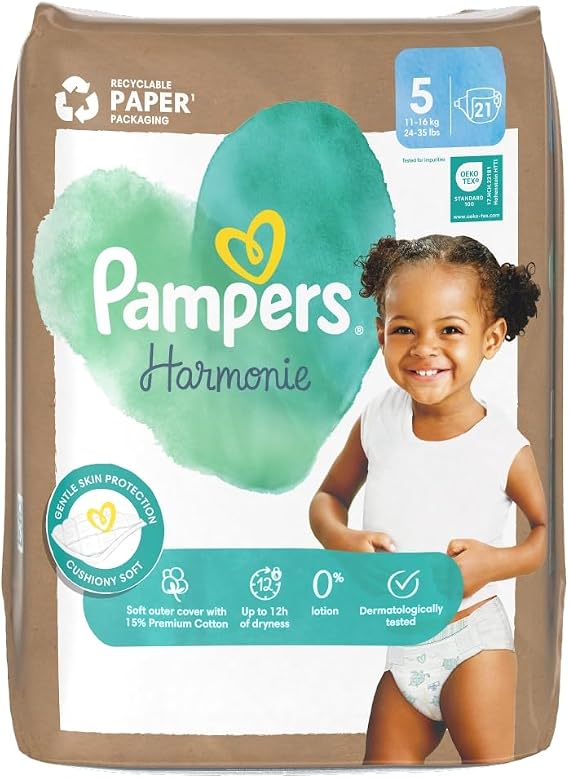 Pampers Harmonie Diapers Size 5 (11kg-16kg) 21 Diapers