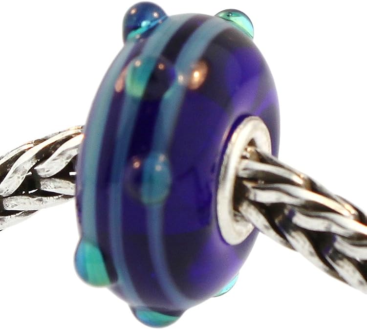 TROLLBEADS Authentic Glass 61193 Blue Dew