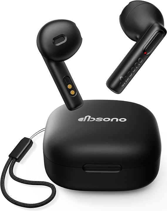 True Wireless Earbuds Bluetooth Headphones: Ultra-Lightweight Bluetooth Earbuds for All-Day Comfort, Waterproof TWS Ear Buds with Mic, 25H Playtime, Earphones for iOS/Android, Work, Commute, Study