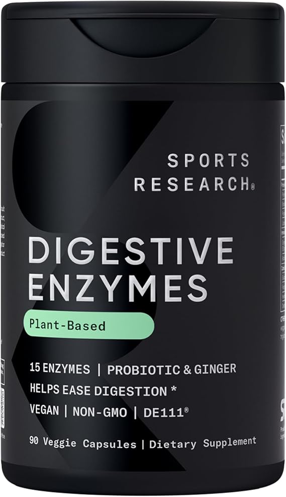 Sports Research Digestive Enzymes w/Probiotics, 90 Veggie Caps