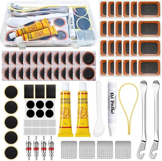 85pcs Puncture Repair Kit Bicycle with Portable Strorage Box