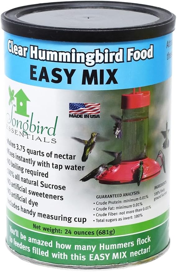 Songbird Essentials- Clear Hummingbird Nectar 24 Ounce Can, Dry Concentrate Nectar Mix for Hummingbirds.