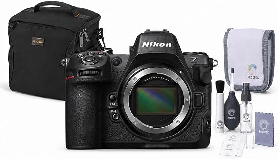 Nikon Z8 Mirrorless Camera Body Bundle, 45.7MP Full-Frame Stacked CMOS Sensor, 8K Video, 4K 120p, 493-Point AF, with Camera Bag, Cleaning Kit,