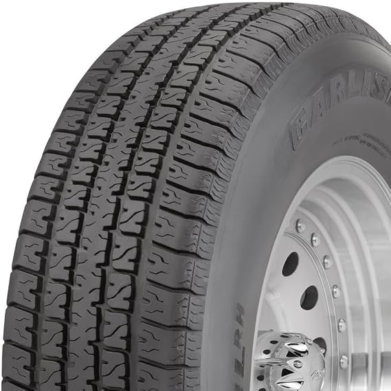 Carlisle ST215/75R14 Radial Trail HD 14x6.00 (5/4.5 Lug Pattern) 8 Spoke Design,White with Stripe painted finish Trailer Tire & Rim Combo