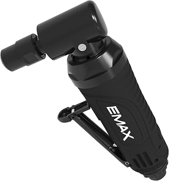 EMAX Air Angle Die Grinder - 1/4" Drive Pneumatic Grinder with 29 SCFM & 18,000 RPM - EATAG02S1P