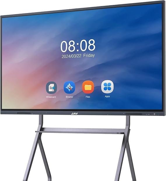 Smart Board Interactive Whiteboard 4K Touch Screen, Digital Electronic Smart Whiteboard All-in-One Computer for Office and Classroom (Wall Mount Included) (86 Inch)