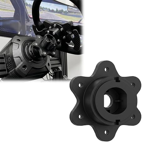 Racing Steering Wheel Adapter Gaming Hub Conversion Kit Custom Controller Converter Replacement for Thrustmaster T818 TMX T150 Simulation Rig Base Bracket Virtual Driving Attachment
