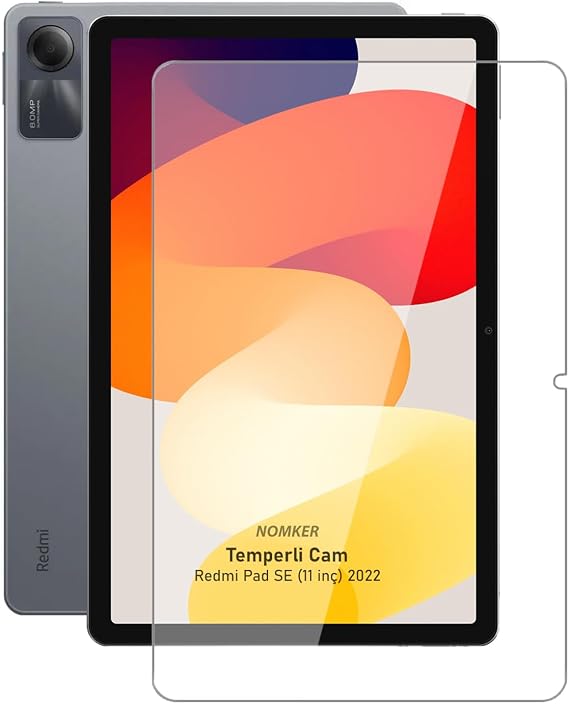 Nomker Xiaomi Redmi Pad SE 11 inç Uyumlu Temperli Ekran Koruyucu Kırılmaz Cam 2022