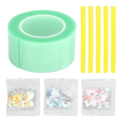 Nano Tape Bubble Kit, Nano Tape Kit, DIY Double Sided Tape with Straws, Decorative Fillings, Elastic Balloons for Kids, Beach Pool Garden Activities, Girl Boy Toys Gifts, Creative Green