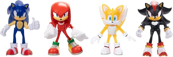 Sonic The Hedgehog 2.5" Best of Modern Sonic Action Figures, Includes Sonic, Shadow, Tails, and Knuckles