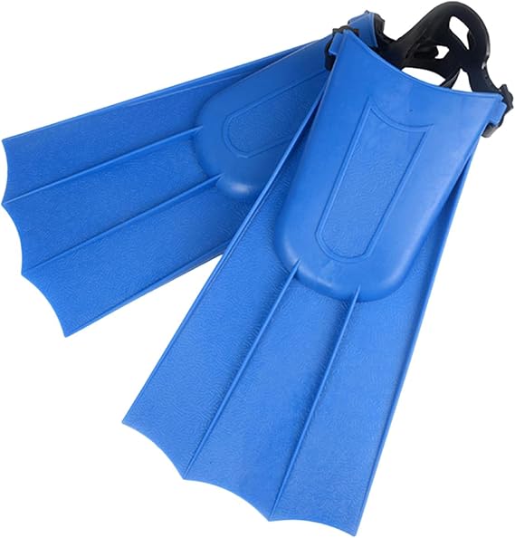 Flippers Scuba Diving Fins Lightweight Adjustable Snorkeling Supplies, Feet Shoes Snorkel Fins for Professionals, Blue 30 to 36
