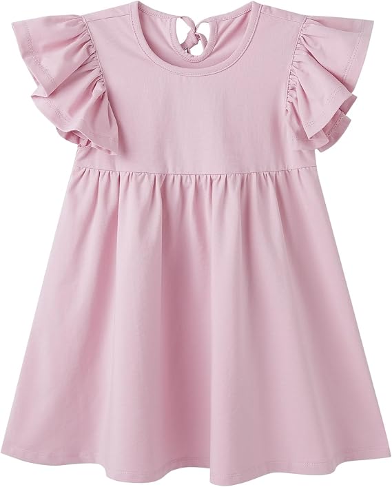 pureborn Toddler Baby Girls Dress Sleeveless Soild Dresses 1-6 Years