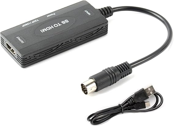 Game Console Video Converter for Sega Saturn, Supports Screen 16:9/4:3 Switch, Resolution 1080P/720P