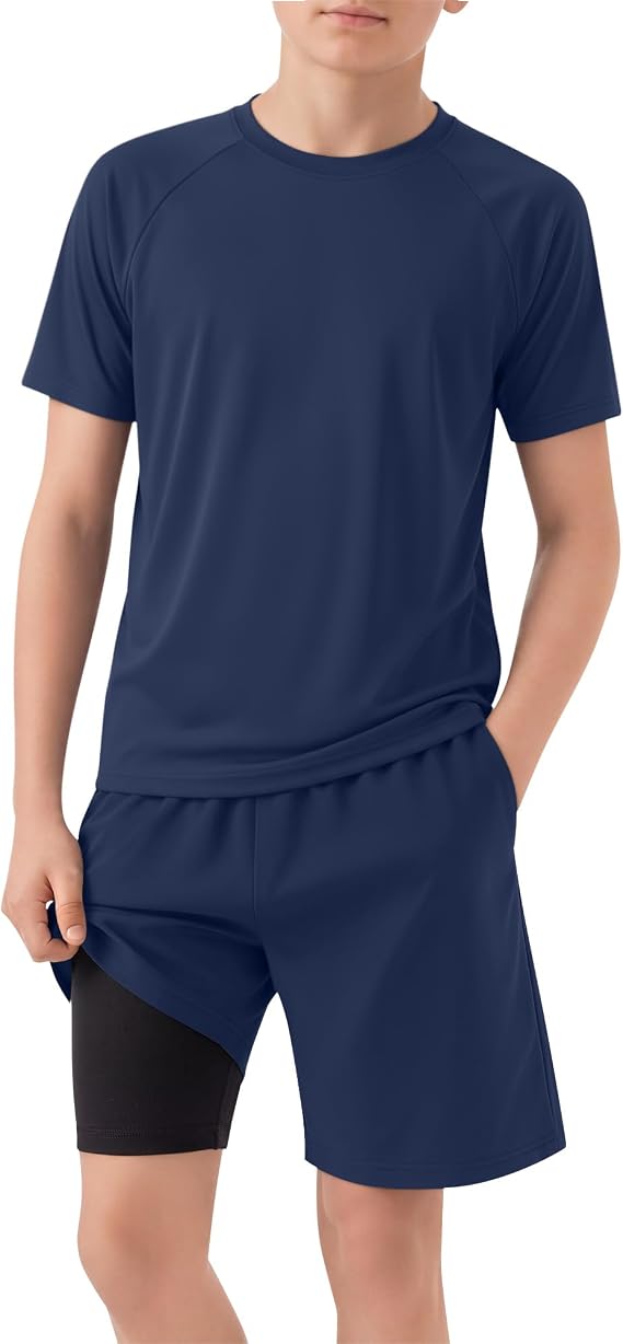 Boys Rash Guard Swim Set with Trunks