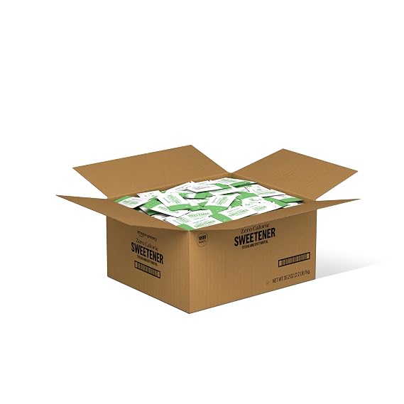 Amazon Grocery, Zero Calorie Stevia and Erythritol Sweetener Packets, 1000 Ct
