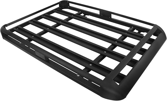 Updated Roof Rack Cargo Basket Carrier, 50'' x 35'' Aluminum Alloy Luggage Holder for SUV, Truck, Car - Universal Design with 150lbs Weight Capacity,Steel Construction for Durability Strength