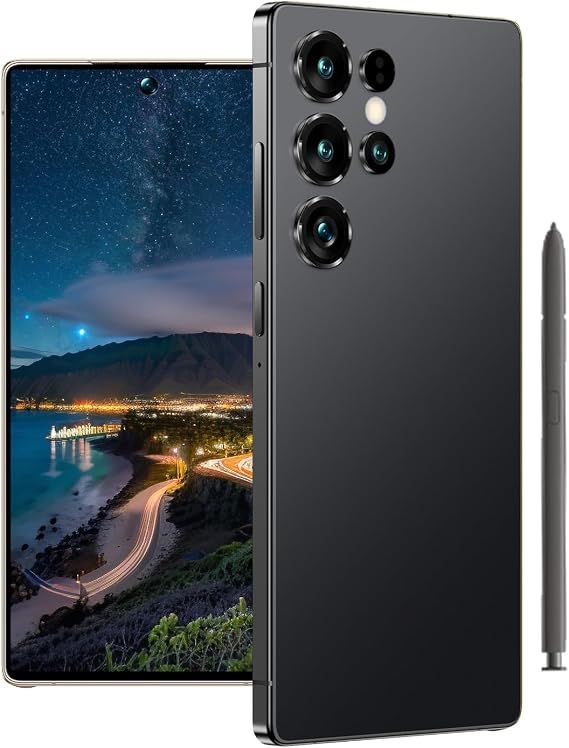 I25 Ultra 5G Smartphone Unlocked, 256GB Storage, 7.3" HD Screen, 108MP Camera, 7000mAh Battery, Dual SIM, Stylus Pen - US Version Black