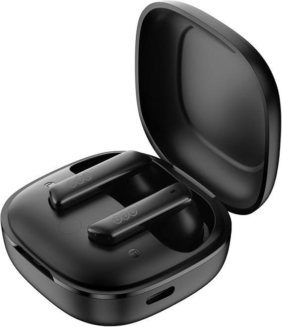 QCY HT05 Multi-Mode Active Noise Cancelling Wireless Earbuds, AI-Enhanced Calls Bluetooth Headphones with 6 Mics, Anti-Wind Noise, Transparency, App for Custom EQ, 30H Playtime, Bluetooth 5.2