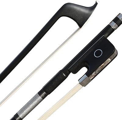 Carbon Fiber Cello Bow 44 Full Size Ebony Frog Natural Horsehair for Teacher Student Professional Carbon Bow