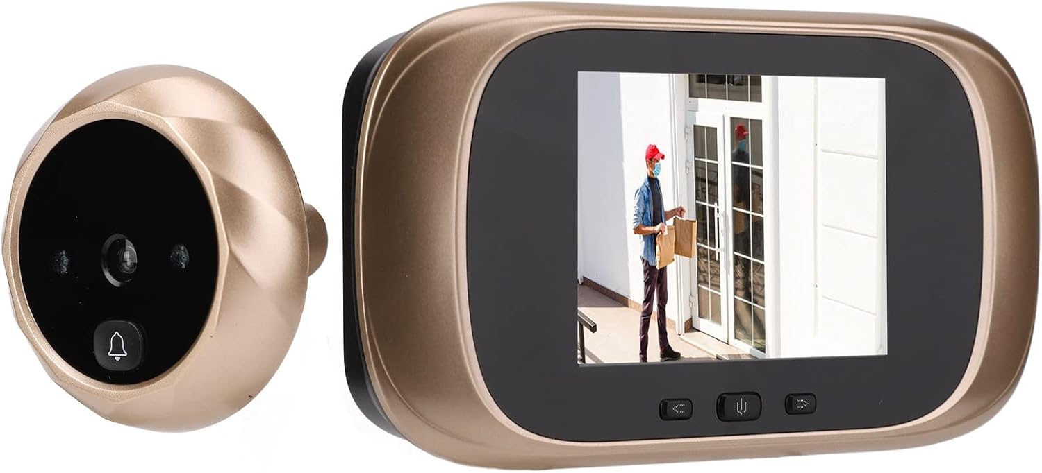 Digital Door Viewer, 2.8in High Definition Screen 90 Degree Wide Angle Door Viewer Peephole Viewer Visual Doorbell for HomeGold