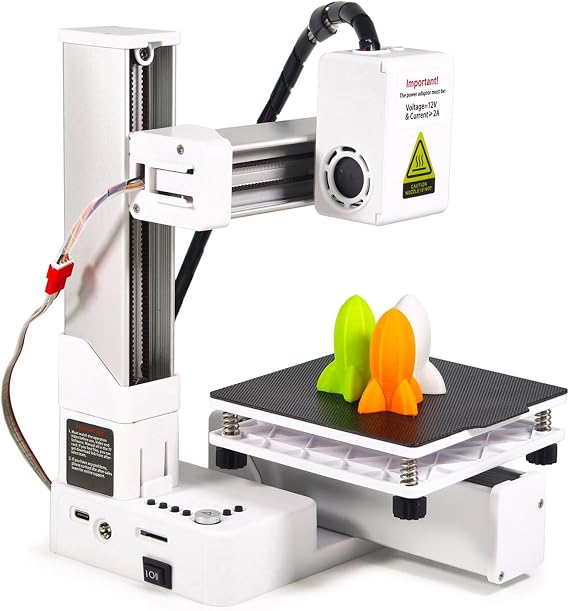 K10 Mini 3D Printer, FDM 3D Printers for Beginners, High Speed & Precision, Auto Leveling 3D Printing Machine for Kids, 230℃ High Temp All Metal Hotend 4 X 4 X 4in (UK Plug)
