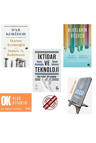Dar Koridor - Ulusların Düşüşü - İktidar ve Teknoloji / 3 kitap set -ORJİNALKİTAP - Daron Acemoğlu