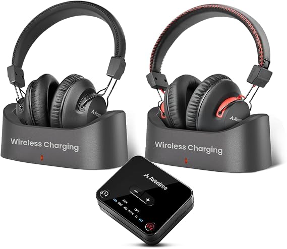 Avantree HT41899 Plus 2 - Dual Bluetooth Wireless TV Headphones for Seniors