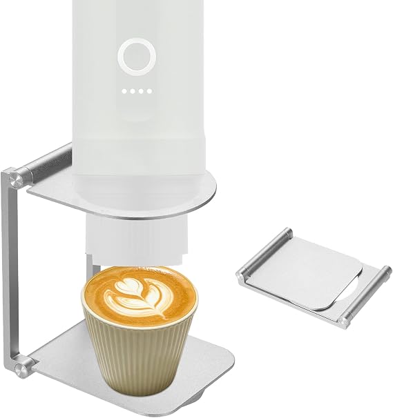 Foldable Stand for Outin Nano Portable Espresso Machine, Stable Pour Over Coffee Stand Accessories with Base Coffee Maker Holder for Desk Home Office Travel Camping (Silver)
