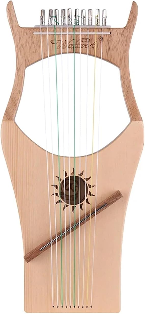 Lap Harp Professional Music Instrument Diy 10 Strings Harps Wh02 String Wooden Nylon Rubber Handheld for Beginners