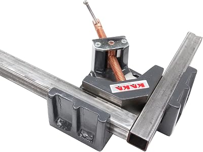 KAKA INDUSTRIAL Angle Clamp with 2-14 inch 57mm Jaw Opening, Heavy Duty Right 90-Degree Welding Clamp Vice, AC-60 for Woodworking Corner Miter, Photo Framing