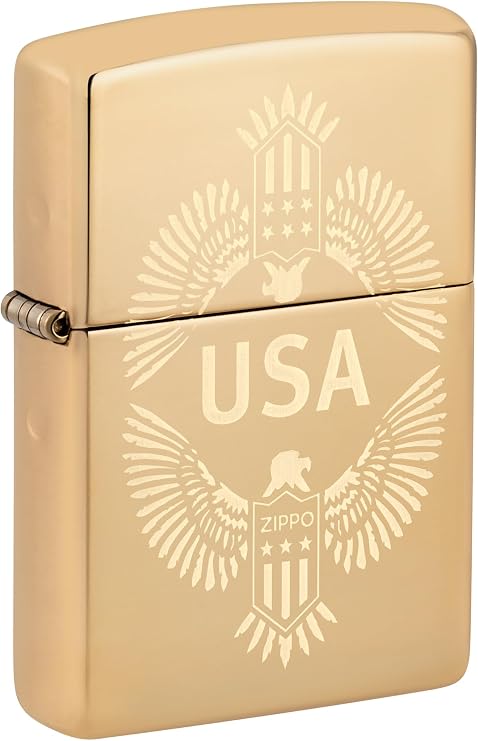 Zippo USA High Polish Brass Pocket Lighter