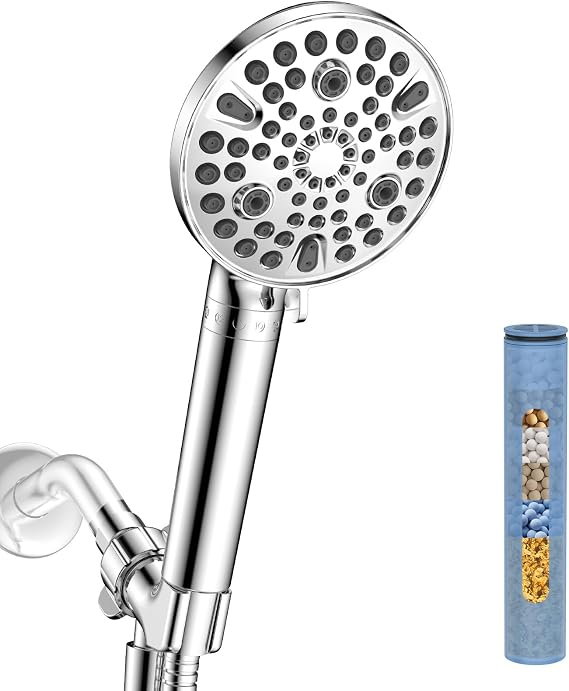 MakeFit Filtered Handheld Shower Head Bundle with 1-PACK Shower Filter Replacement Cartridge