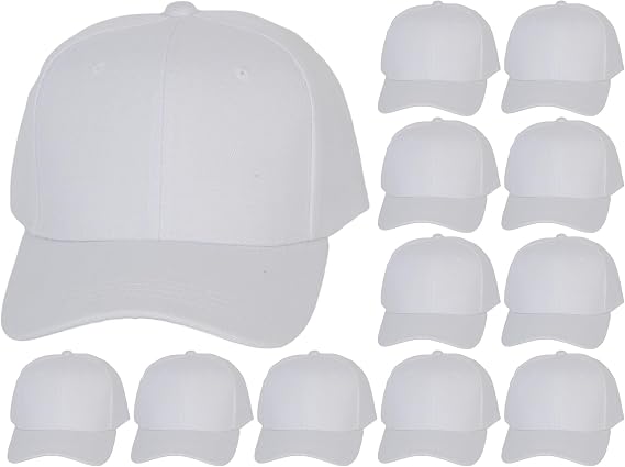TOP HEADWEAR 12-Pack Adjustable Baseball Hat
